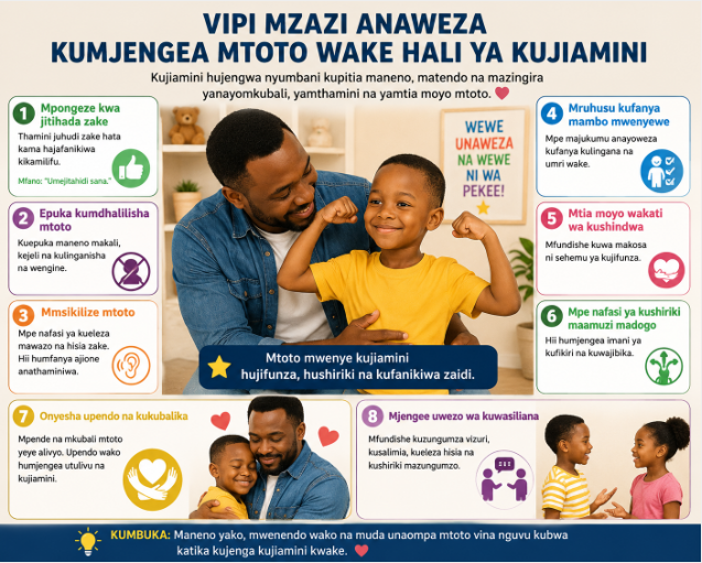 Vipi mzazi anaweza kumjengea mtoto hali ya kujiamini